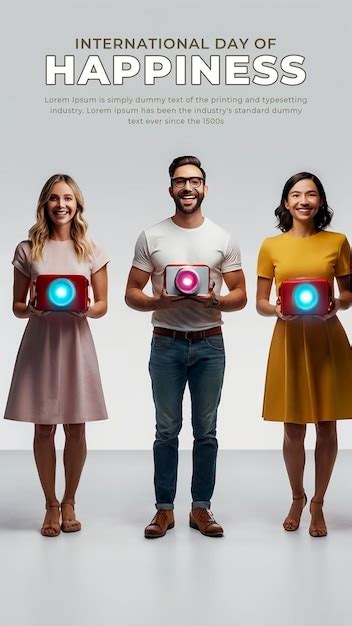 International day of happiness background | Premium AI-generated PSD