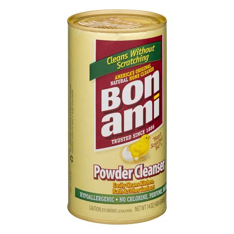 Bon Ami Natural Powder Cleanser for Kitchen, Bath, and Shower - 14 oz ...