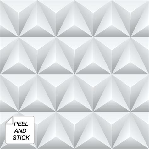 NextWall 30.75-sq ft Grey Vinyl Geometric Self-adhesive Peel and Stick ...