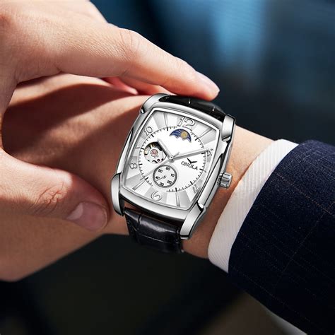 OVERFLY Onola Automatic Skeleton Mechanical Unique Dial Luxury wrist W ...