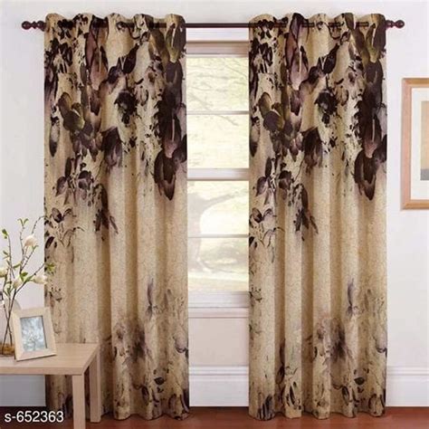 Buy Fancy 2 Piece Digital Curtains Long Door Curtain Set - (4x7 ft ...