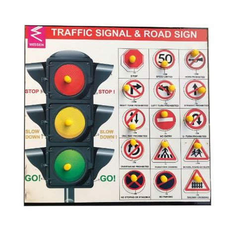 Wooden Traffic Signal & Signs learning Educational Knob Tray-12*12 inc ...