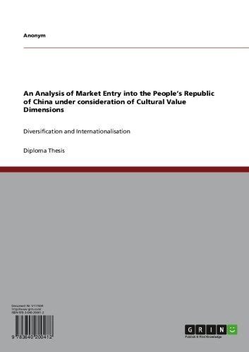 An Analysis of Market Entry into the People’s Republic of China under ...