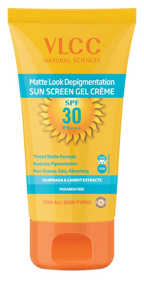 VLCC Matte Look Depigmentation SPF 30 PA+++ Sunscreen Gel Creme, 50 gm ...