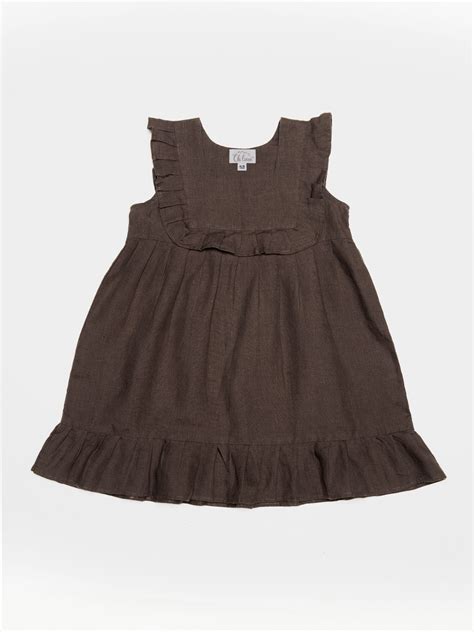 Buy Ruffle Frock | Linen Dress for Girls - Chi Linen
