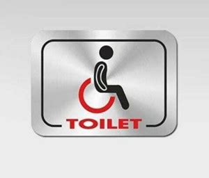 SIGNAGE AND BOARDS SOLUTION Stainless Steel TOILET 3.5X4.5" Name Plate ...