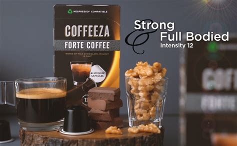 COFFEEZA Forte Aluminium Coffee Capsules, Intensity 12/10 - Nespresso ...
