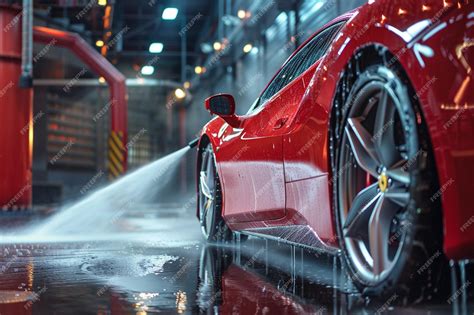 Premium Photo | Car wash expert using water pressure washer