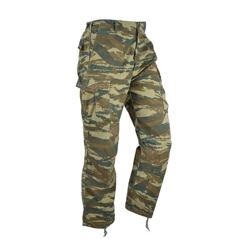 Genuine Greek army BDU pants lizard camo ripstop Gree… - Gem - camouflage of lizard