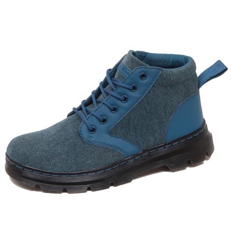 F1966 (NO BOX) polacchino uomo tissue blue DR. MARTENS scarpe boot shoe man