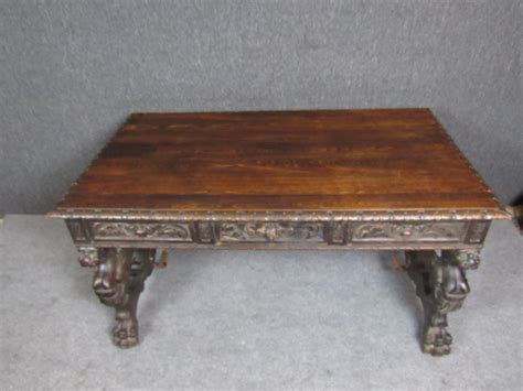 Antique Spanish Renaissance Claw Foot Desk For Sale at 1stDibs