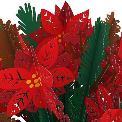 Buy Lovepop Christmas Poinsettia Bouquet Pop Up Card, 10.25 x 7.5, 3D ...