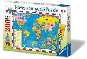 RAVENSBURGER World Map Discover & Learn Puzzle - World Map Discover ...