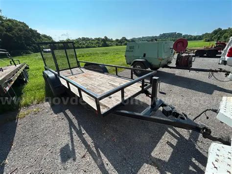 2010 Albright Trailer MFG LLC Utility Rear Ramp Trailer | AllSurplus