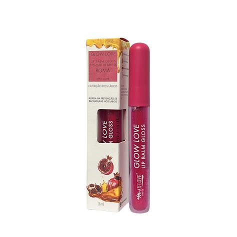 Lip Balm Gloss Com Mel de Abelha Romã Glow Love - Max Love - Bem Mulher ...
