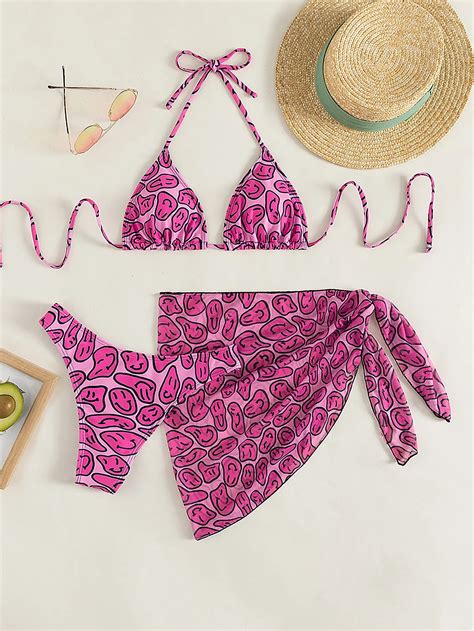 Skirt Bikinis Three Pieces Set Swimsuit New | 3 Piece Bikini Set Skirt ...