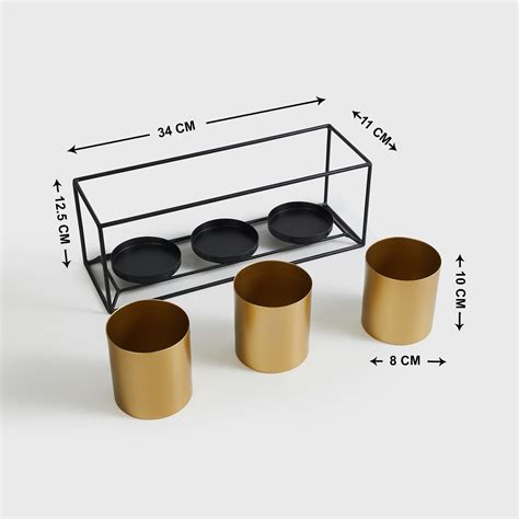 Buy Valencia Set of 3 Metal Planters with Stand from Home Centre at ...