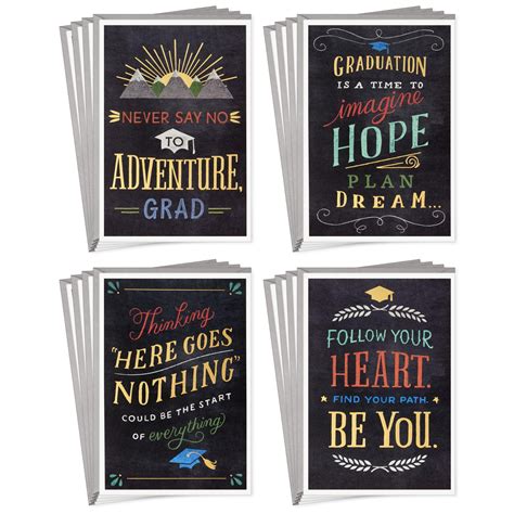 Hallmark Graduation Card Assortment (16 Cards with Envelopes) Inspirational Quotes - Walmart.com