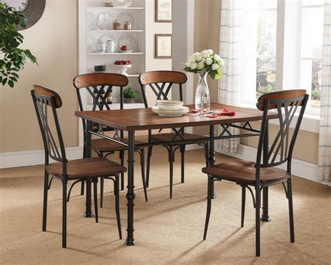 Wood Table With Metal Chairs | The Tube