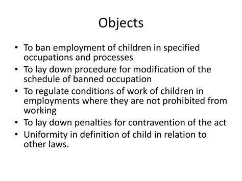 The child labour (prohibition and regulation)act, | PPTX