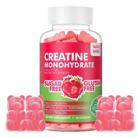 Buy Creatine Monohydrate Gummies 5000mg - Muscle Strength & Energy Boost Chewables for Men ...