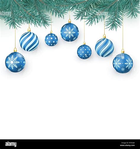 Blue christmas balls holiday Stock Vector Images - Alamy