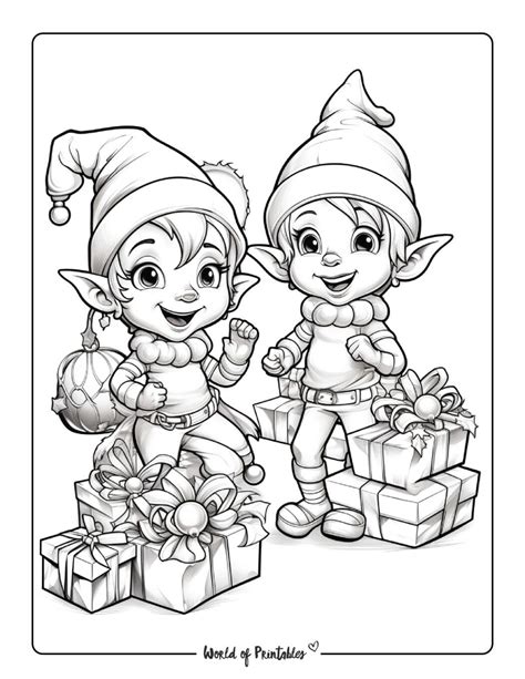 Printable Elf Coloring Pages - Printable Yearly Calendar