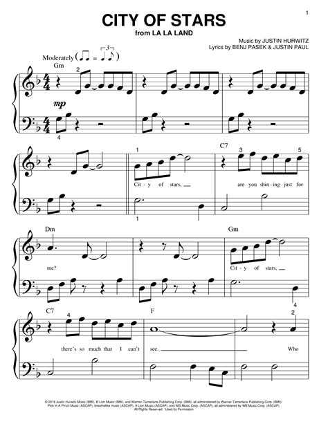 Play Official version of City Of Stars Sheet Music by Ryan Gosling ...