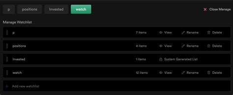 Dhan Web - Predefined Watch List - Product Feedback 🗣️ - MadeForTrade
