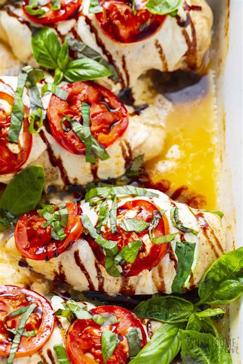 Baked Chicken Caprese Recipe (Quick & Easy!) | Wholesome Yum