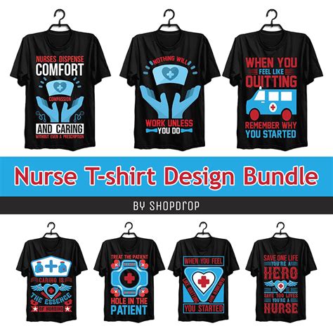 20 Nurse Typography Bundle T-Shirt Design Template - MasterBundles