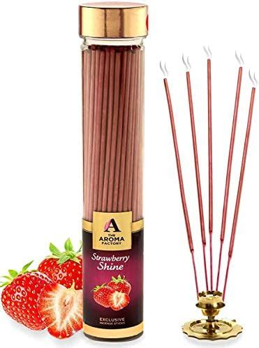 The Aroma Factory Organic No Charcoal Strawberry Shine Agarbatti for ...