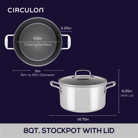 8-Quart ScratchDefense™ C1 Nonstick Stockpot with Lid – Circulon
