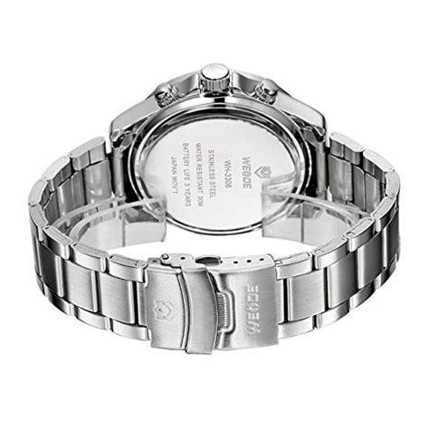 Buy Weide Formal Dummy Chronograph Buttons Analog White Dial Men's ...