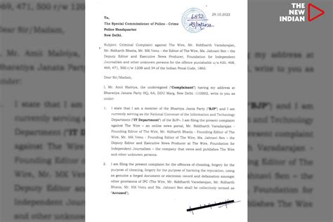 The Wire, Senior Editors Booked For ‘Fake News’ Against BJP’s Malviya ...