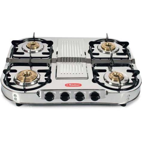 Khaitan 3 Burner Draw Double Decker (with party cooking burner ...