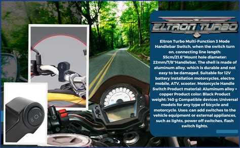 Eltron Turbo Waterproof Multi-Function 3 Mode Way Handlebar Switch ON ...