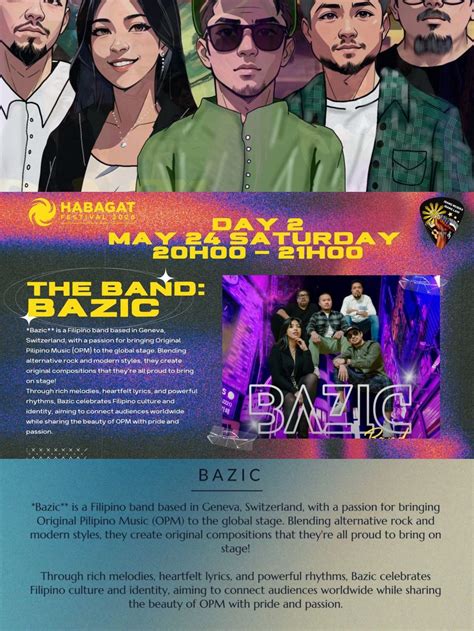 BAZIC at Habagat 2025 – A Proud Showcase of OPM in Geneva!, Genève ...