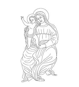 Buy 5 Ace mary with little jesus Sticker Poster|Religious poster ...