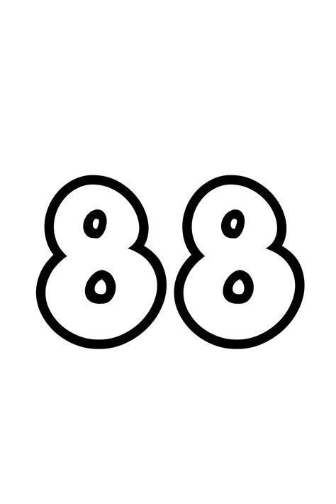 Free Printable Number Bubble Letters: Bubble Number 88 - Freebie ...