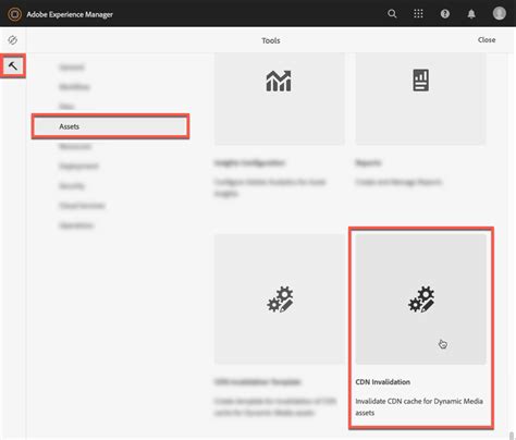Dynamic Media を使用したコンテンツ配信ネットワークキャッシュの無効化 | Adobe Experience Manager