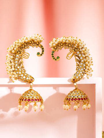 Shop Exquisite Collection of Gold Plated Jhumka Earrings – Rubans