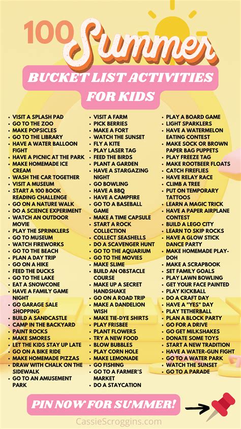 100 Things To Do This Summer Summer Fun List 100 100 Summer Activities