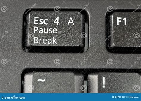 Escape for a Pause Break Keyboard Key Stock Image - Image of humor ...