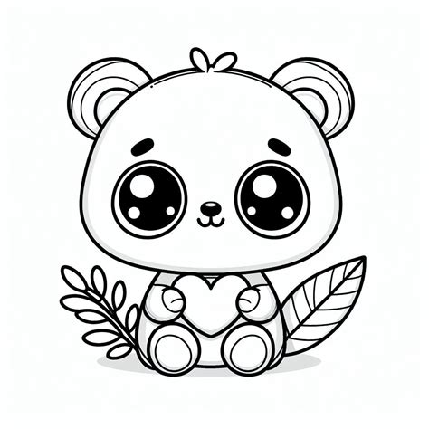 Cute Panda Coloring Pages