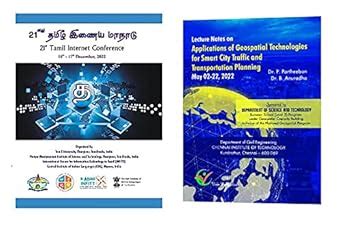 21st TAMIL INTERNET CONFERENCE and Applications of Geospatial ...
