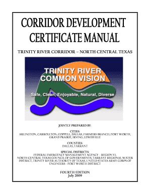 Fillable Online nctcog CORRIDOR DEVELOPMENT CERTIFICATE Manual ...
