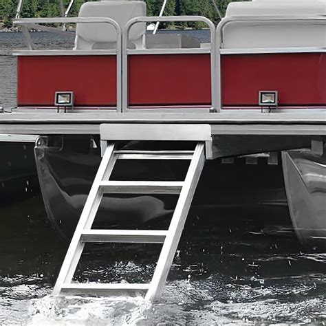 Amazon.com: Boatpro Undermount Pontoon Ladder 4 Steps with Step Nonslip ...