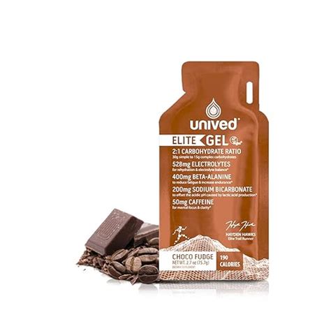 Unived Elite Gel, 2:1 Carbohydrate Ratio, 45g Carbs, Beta-Alanine ...