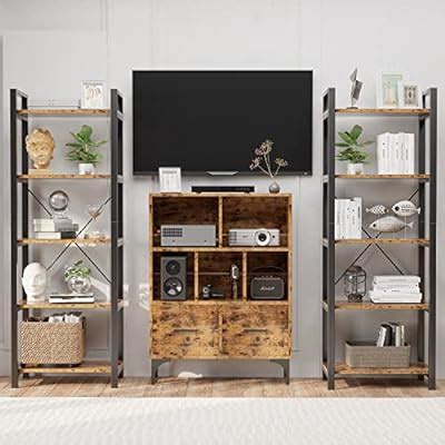 Buy IRONCK Bookshelf, 3-Tier Cube Bookcase with 2 Drawer with Metal ...